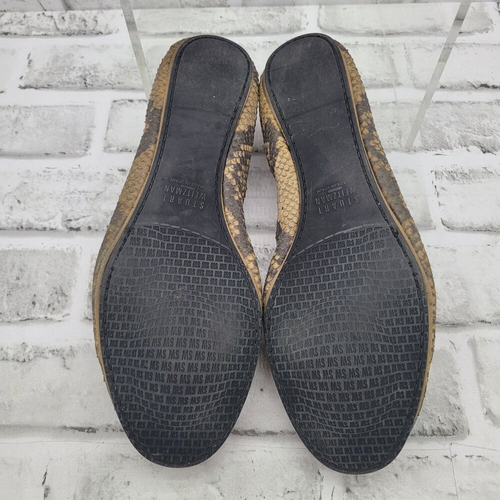 Rare Stuart Weitzman St. Barth Python Snake Flats… - image 7